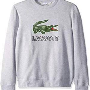 Lacoste Crackled Croc Crewneck Sweatshirt grey